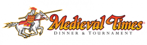 A restaurant logo with the word " medieval dinner & toast ".